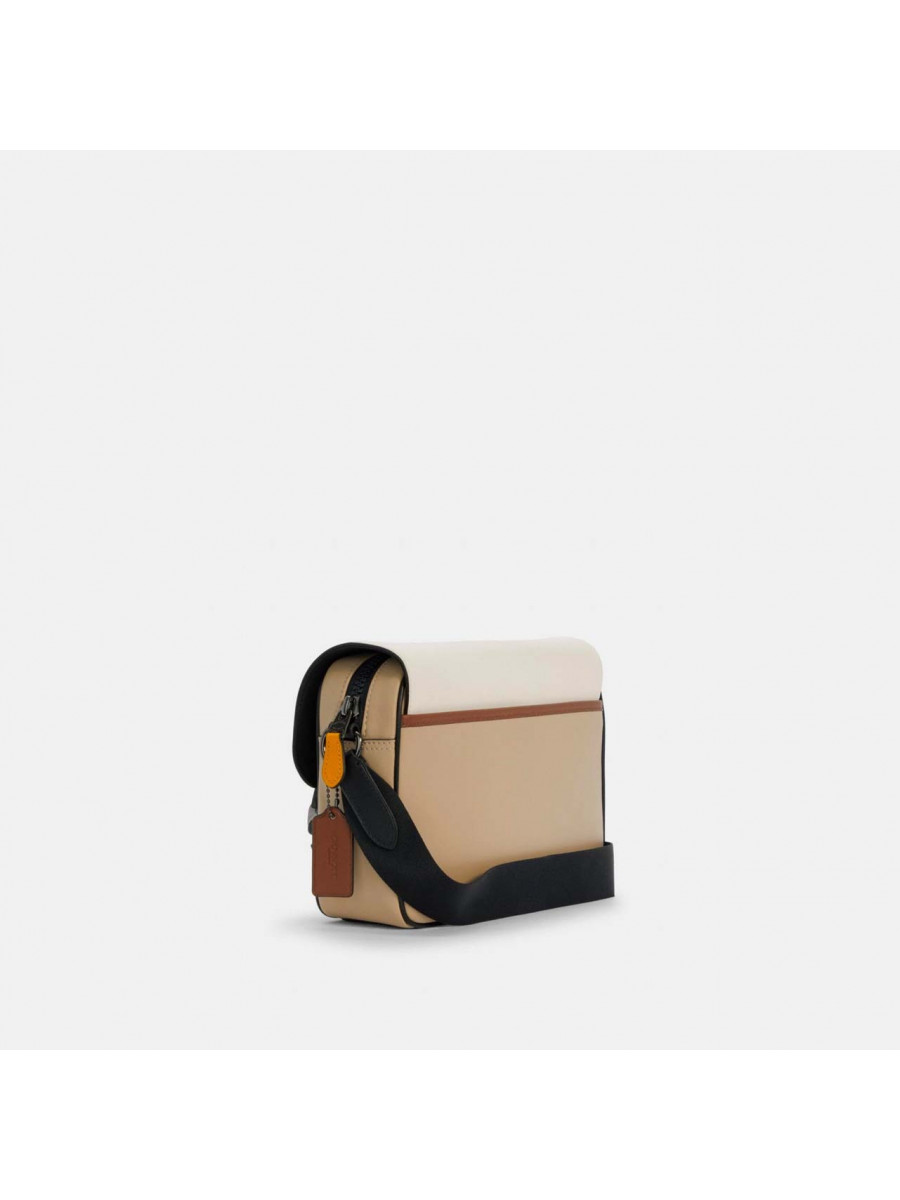 Сумка Coach Track Crossbody In Colorblock With Patch (Chalk Bone Multi)