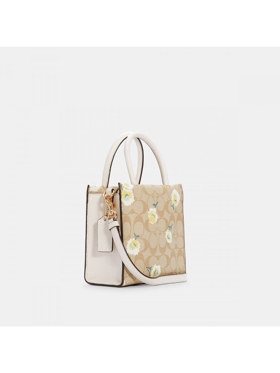 Сумка Coach Mini Cally Crossbody In Signature Canvas With Daisy Print (Light Khaki/Chalk)