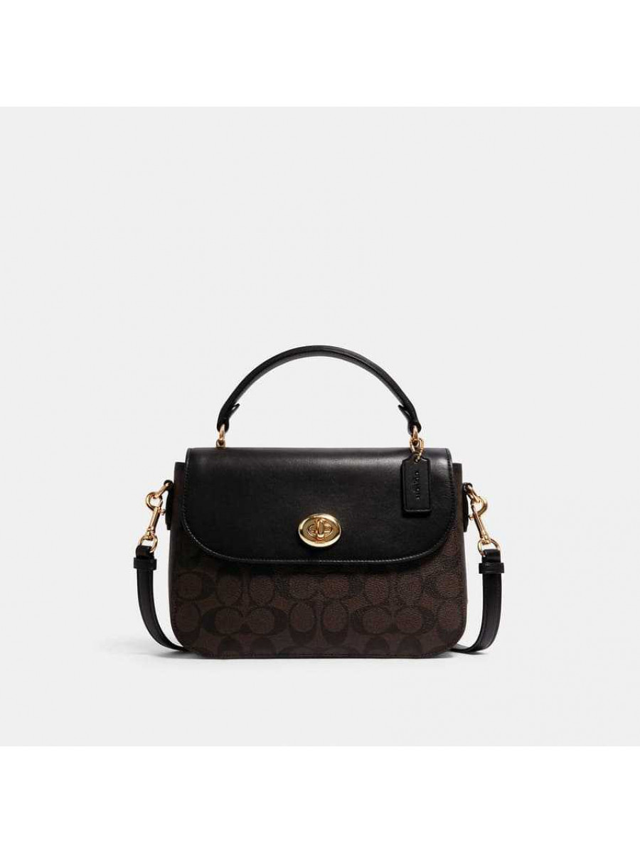 Сумка Coach Marlie Top Handle Satchel In Signature Canvas (Brown/Black) Coach