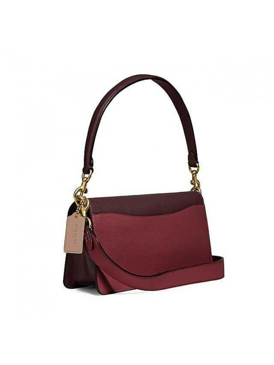 Сумка Coach Tabby Shoulder Bag in Colorblock (Wine Multi/Brass)(Золото)