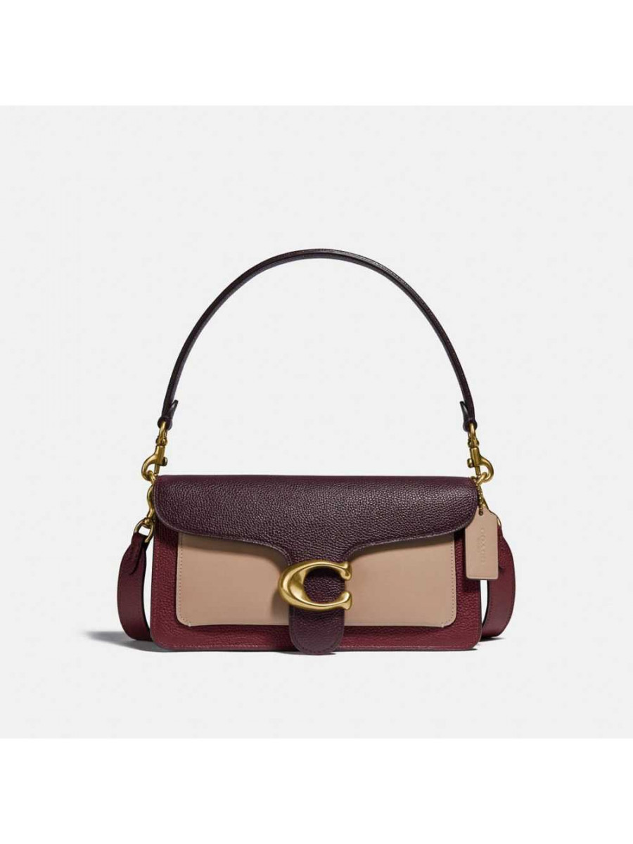 Сумка Coach Tabby Shoulder Bag in Colorblock (Wine Multi/Brass)(Золото) Coach