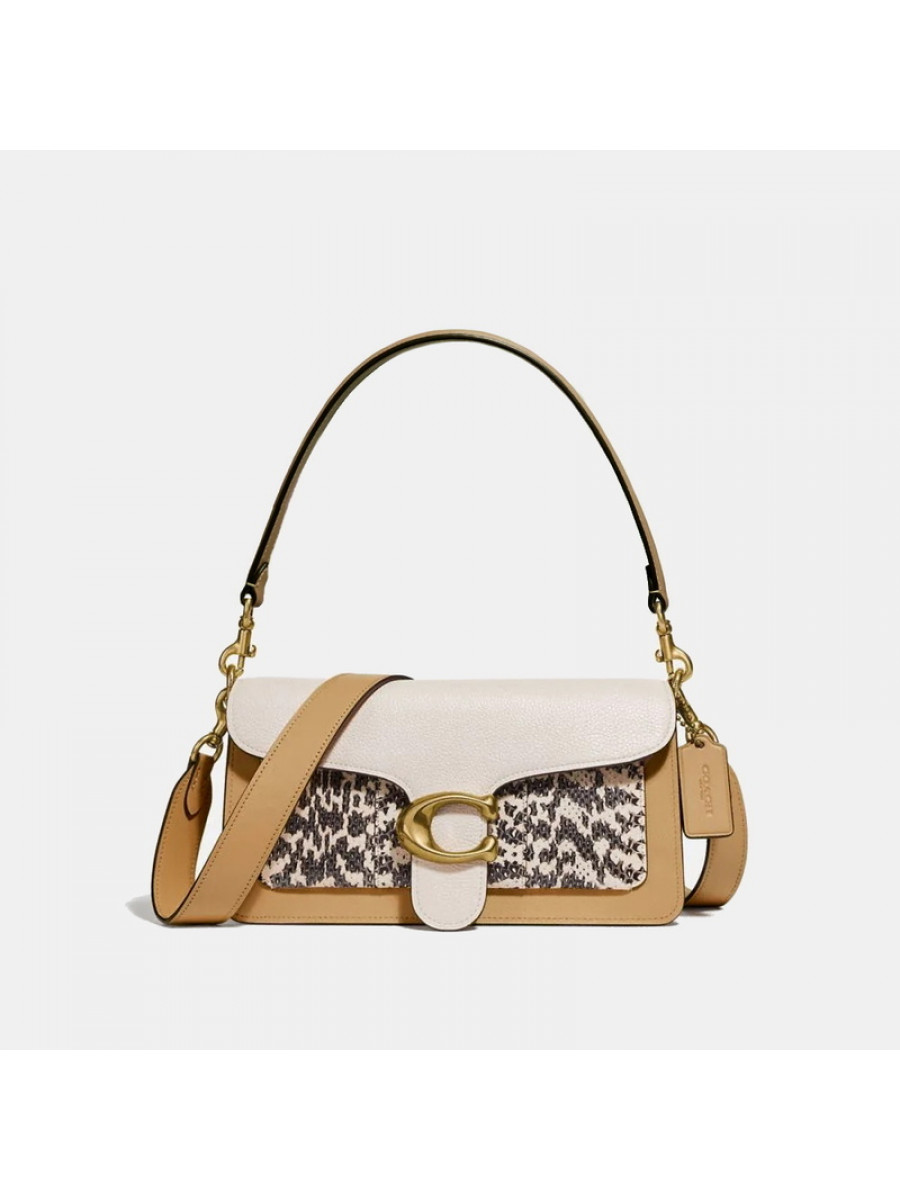 Сумка Coach Tabby Shoulder Bag 26 With Snakeskin Detail (Beechwood/Multi/Brass) Coach