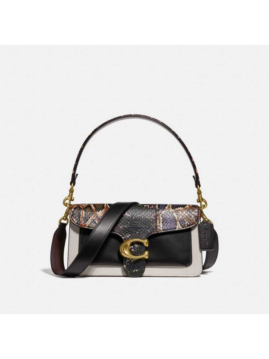 Сумка Coach Tabby Shoulder Bag 26 With Snakeskin Detail (Chalk Multi/Brass) Coach