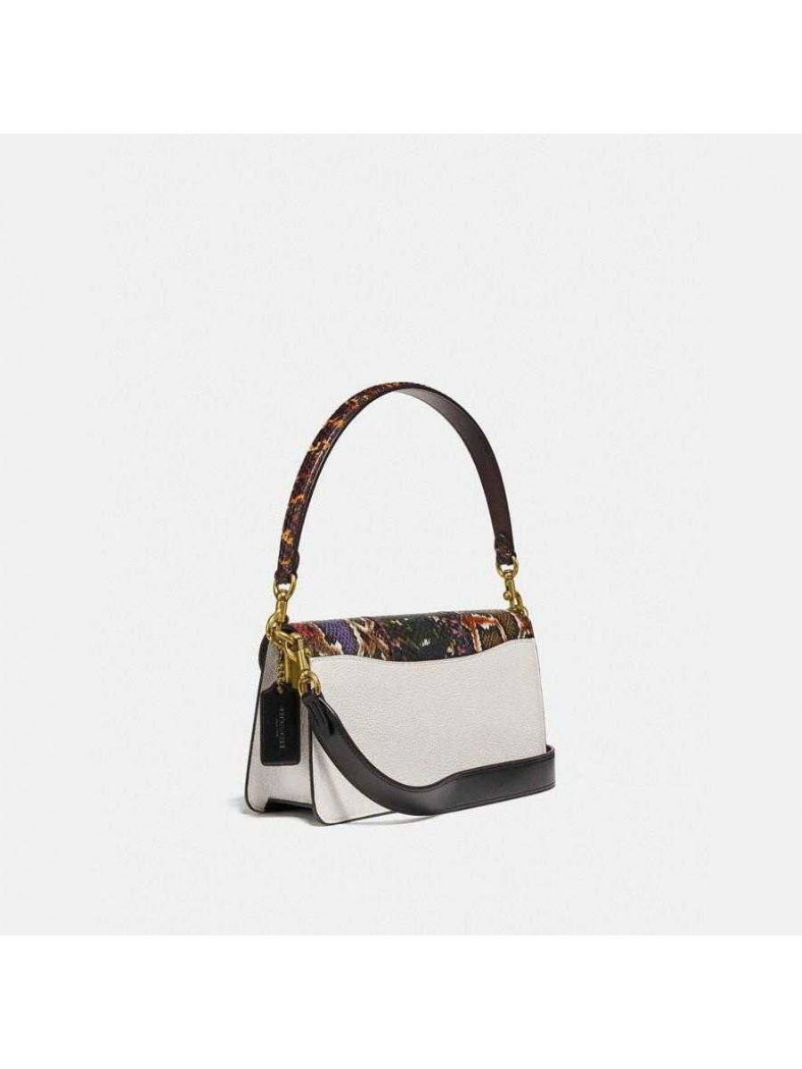 Сумка Coach Tabby Shoulder Bag 26 With Snakeskin Detail (Chalk Multi/Brass)