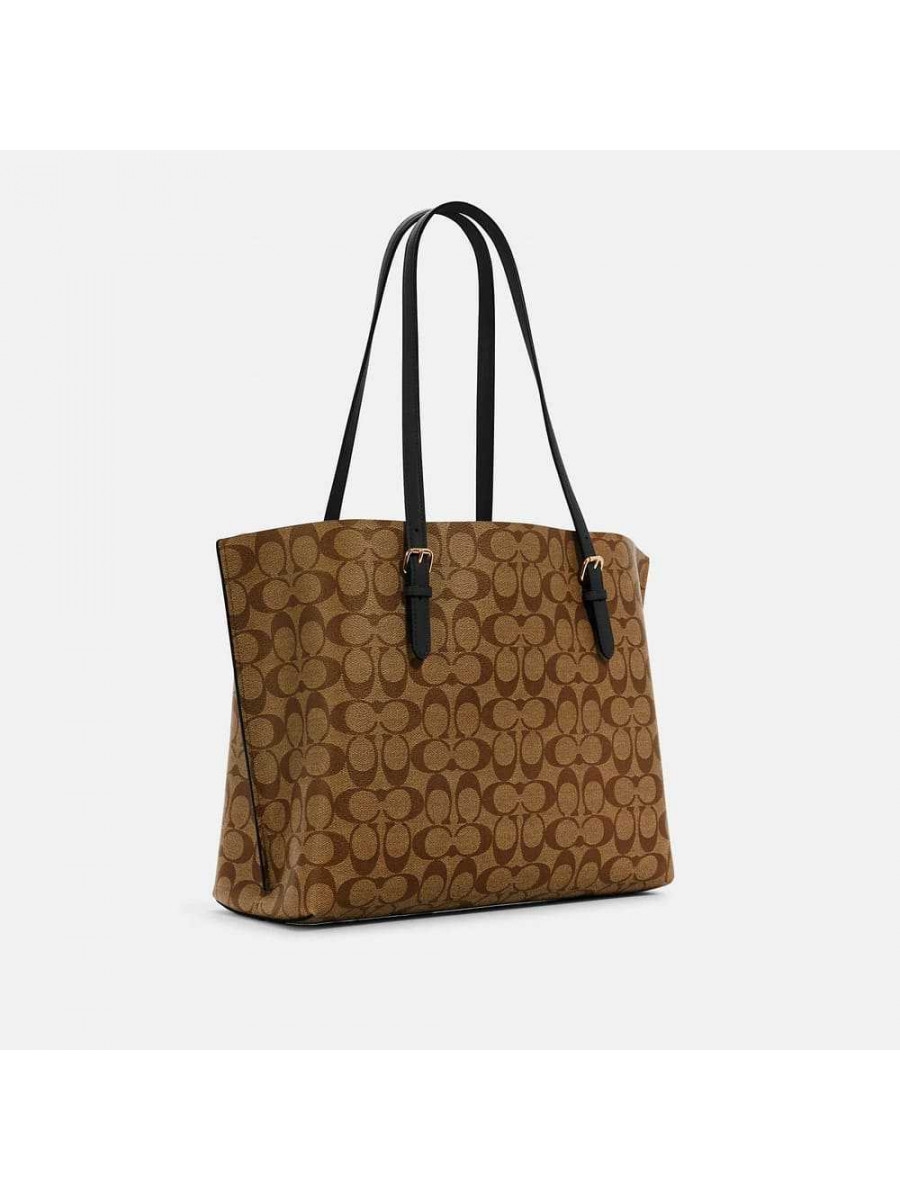 Сумка Coach Mollie Tote In Signature Canvas (Im/Khaki/Black)