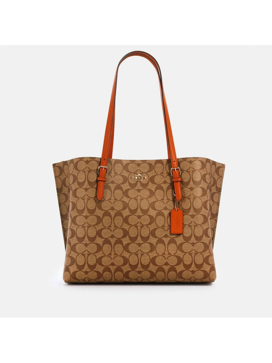 Сумка Coach Mollie Tote In Signature Canvas (Im/Khaki Sedona) Coach