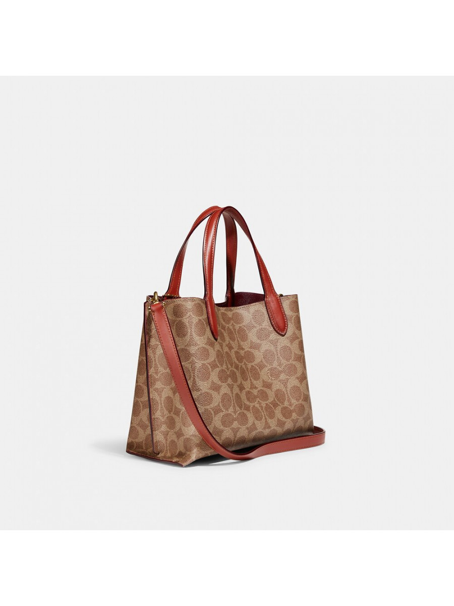 Сумка Coach Willow Tote 24 In Colorblock (B4/Tan Rust)