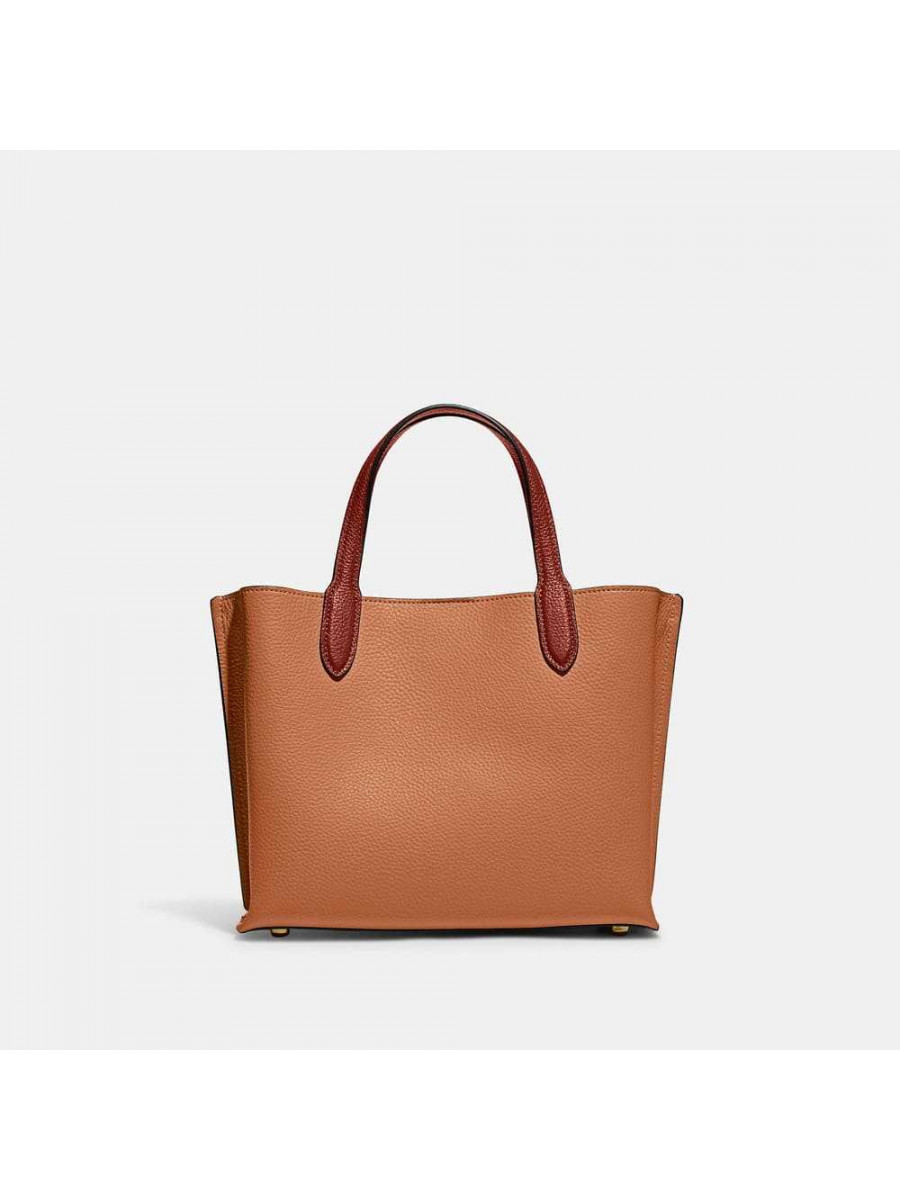 Сумка Coach Willow Tote 24 In Colorblock (B4/Coral)