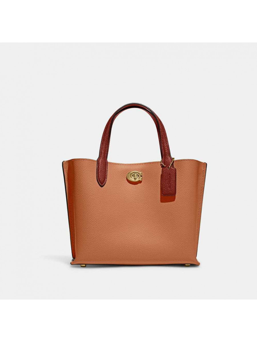 Сумка Coach Willow Tote 24 In Colorblock (B4/Coral) Coach