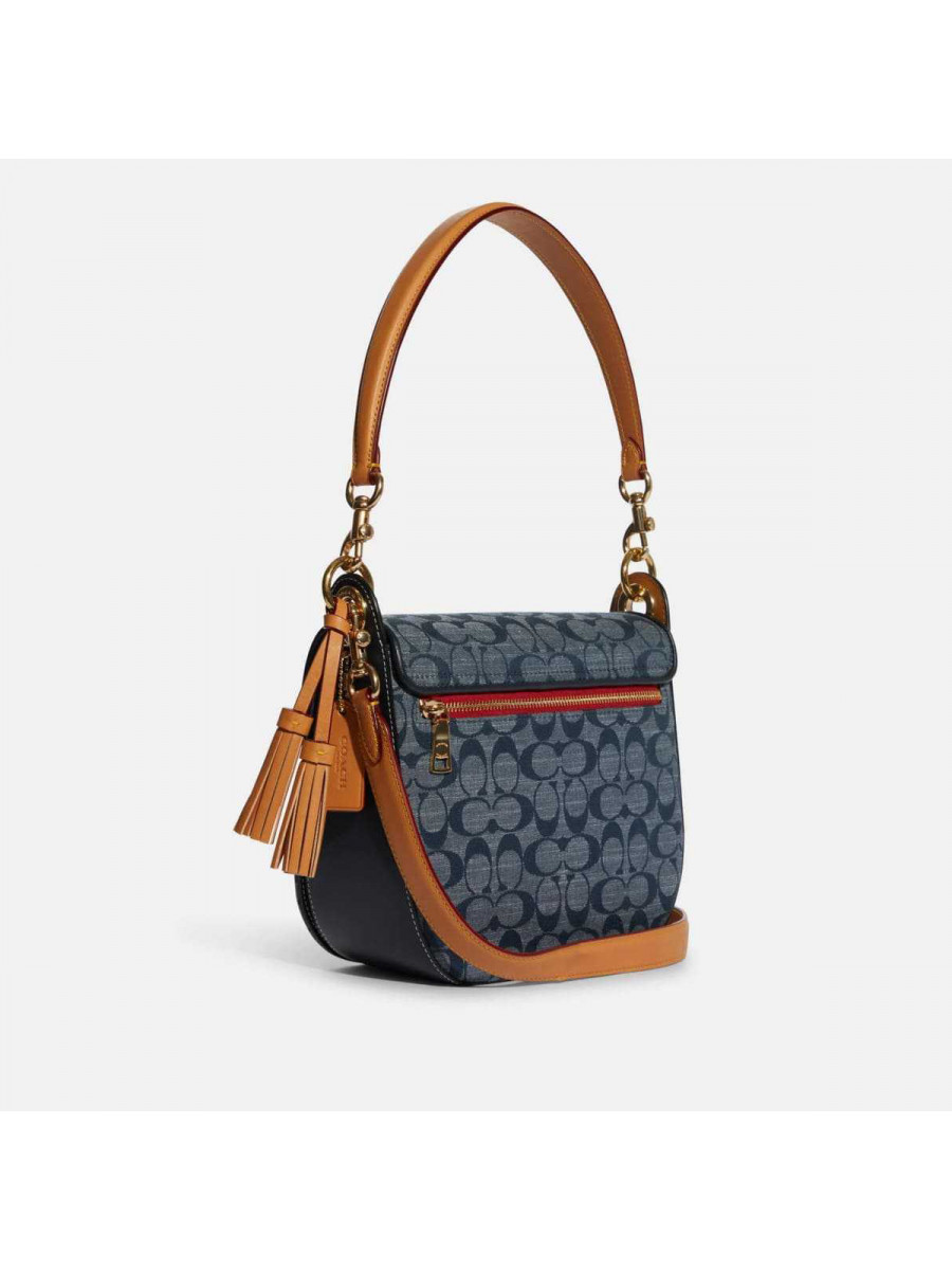 Сумка Coach Kleo Shoulder Bag 23 In Signature Chambray (Denim Multi)