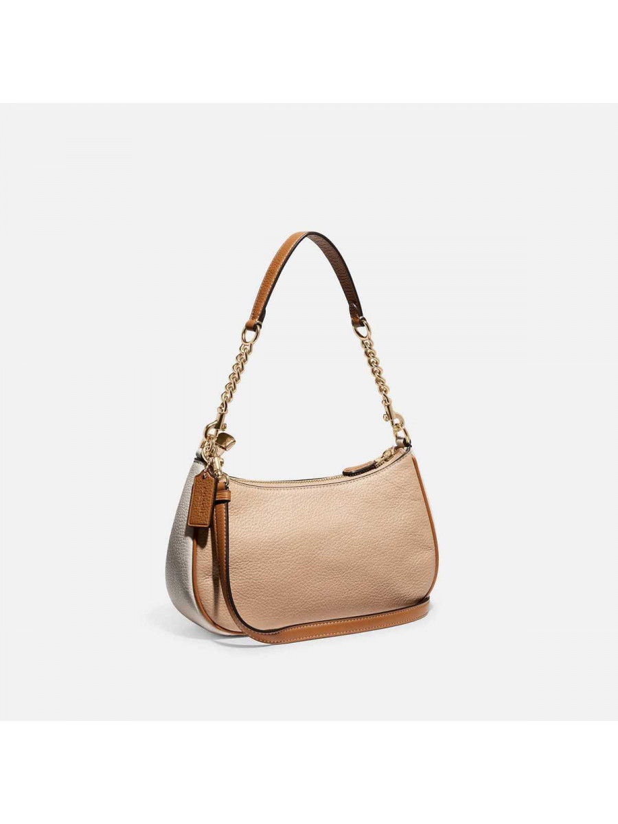 Сумка Coach Teri Shoulder Bag In Colorblock (Ivory Taupe Multi)