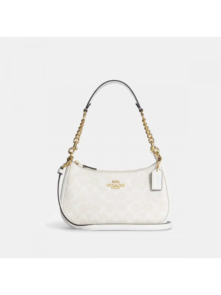 Сумка Coach Teri Shoulder Bag In Signature Canvas (B4/Chalk) Coach