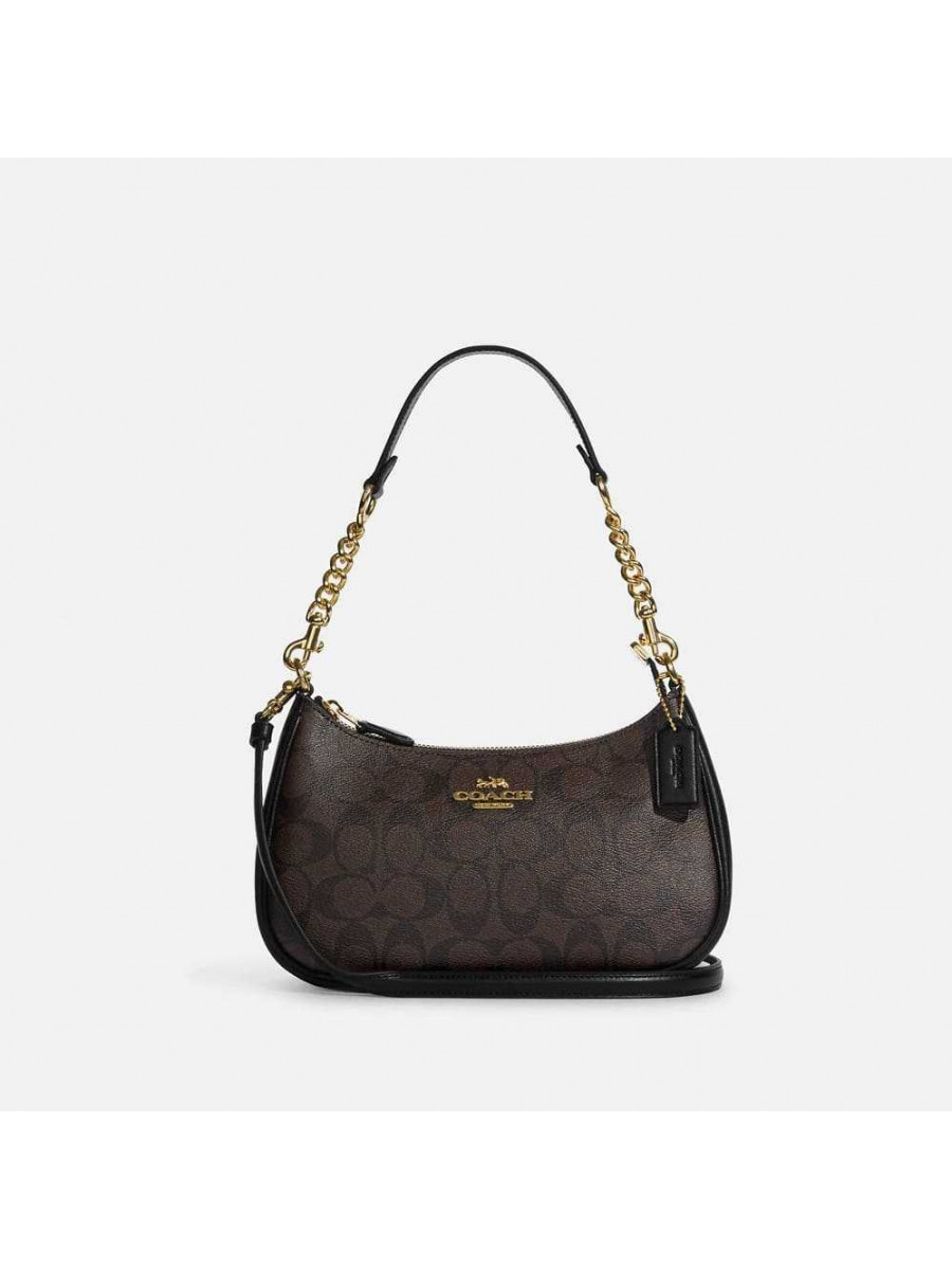 Сумка Coach Teri Shoulder Bag In Signature Canvas (Black) Coach