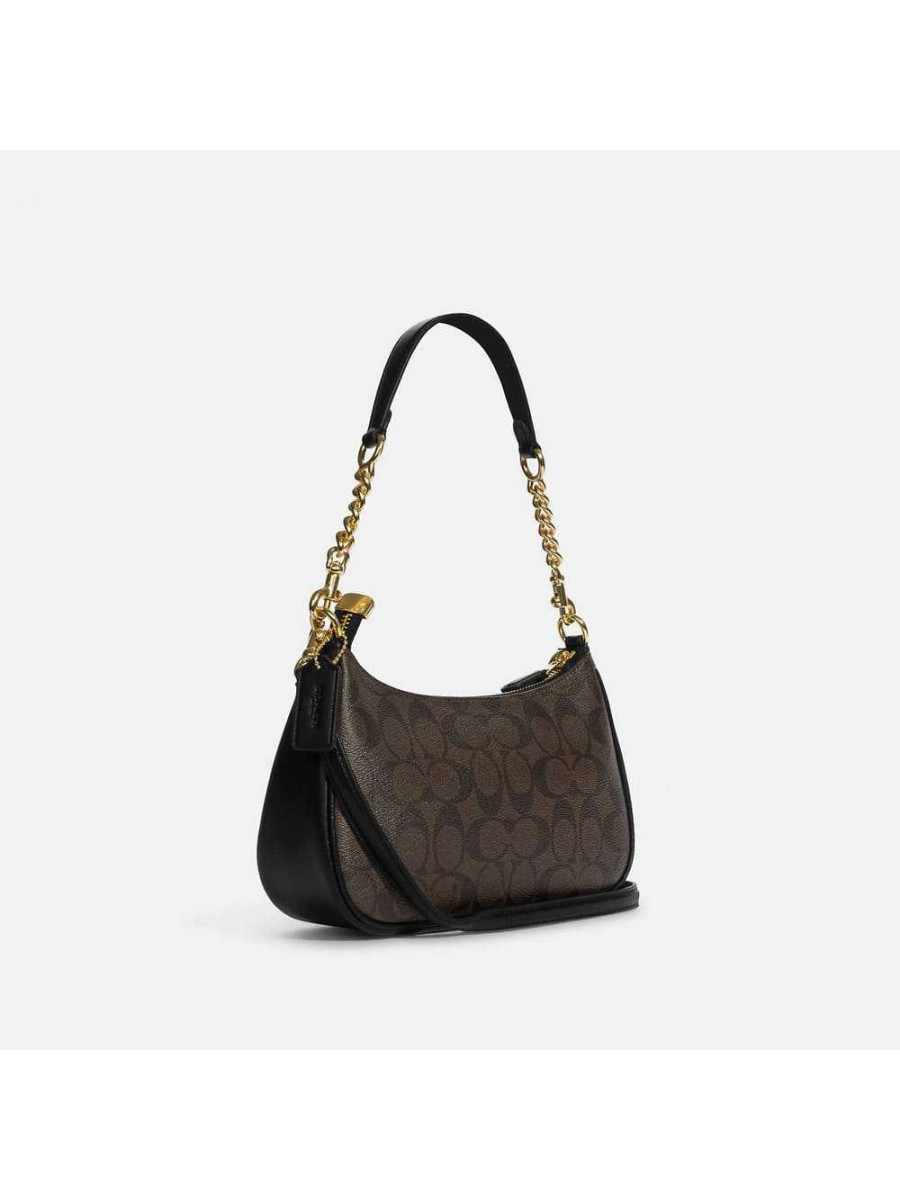 Сумка Coach Teri Shoulder Bag In Signature Canvas (Black)