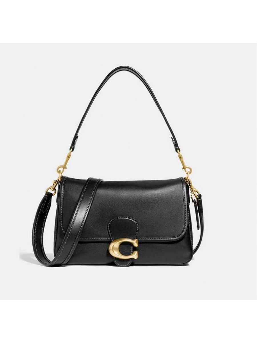 Сумка Coach Soft Tabby Shoulder Bag (Brass/Black) Coach