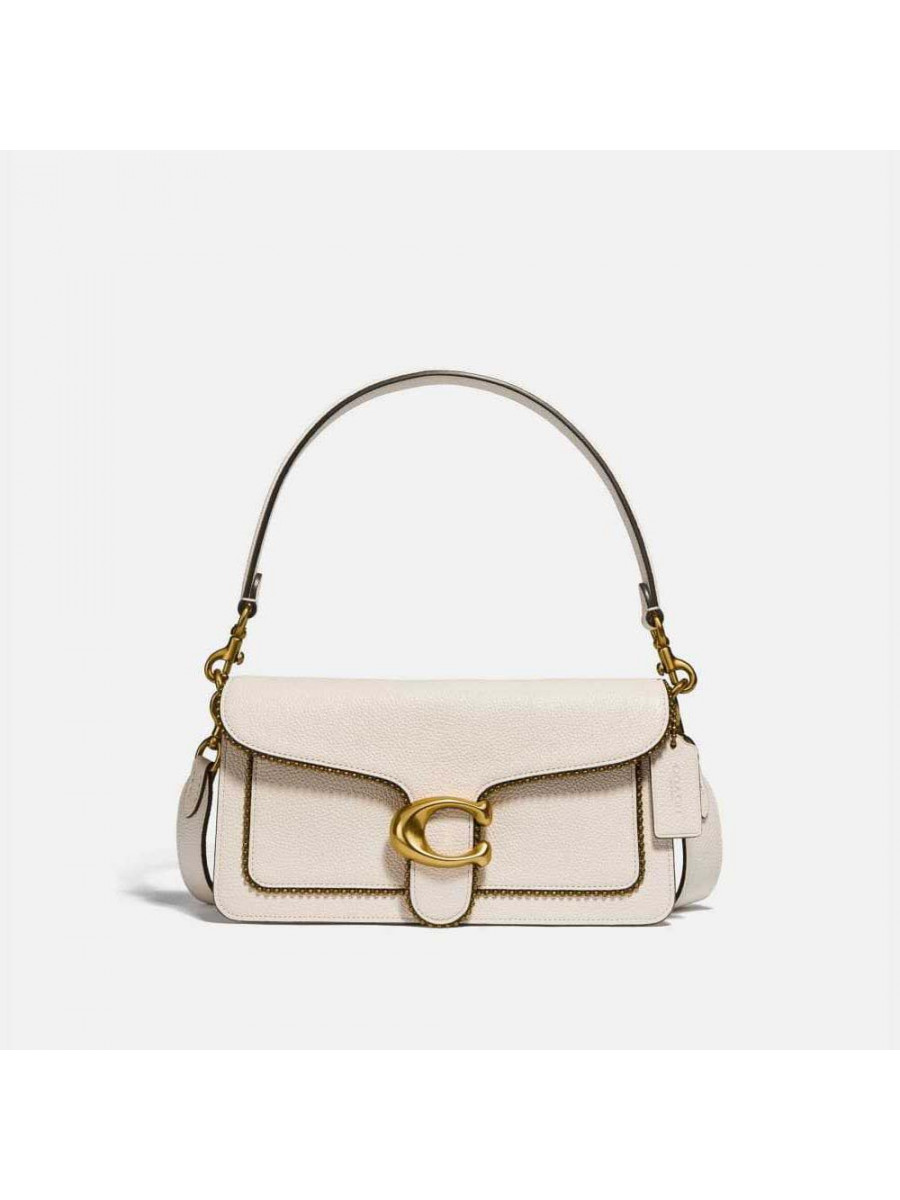 Сумка Coach Tabby Shoulder Bag 26 With Beadchain (Pewter/White)(Золото) Coach