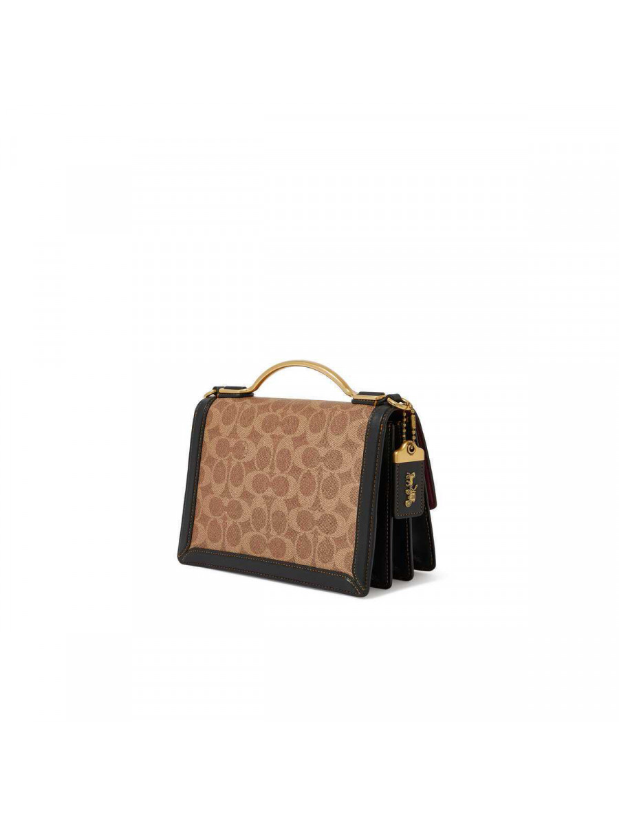 Сумка Coach Riley Top Handle 22 In Signature Canvas (B4/Tan Black)