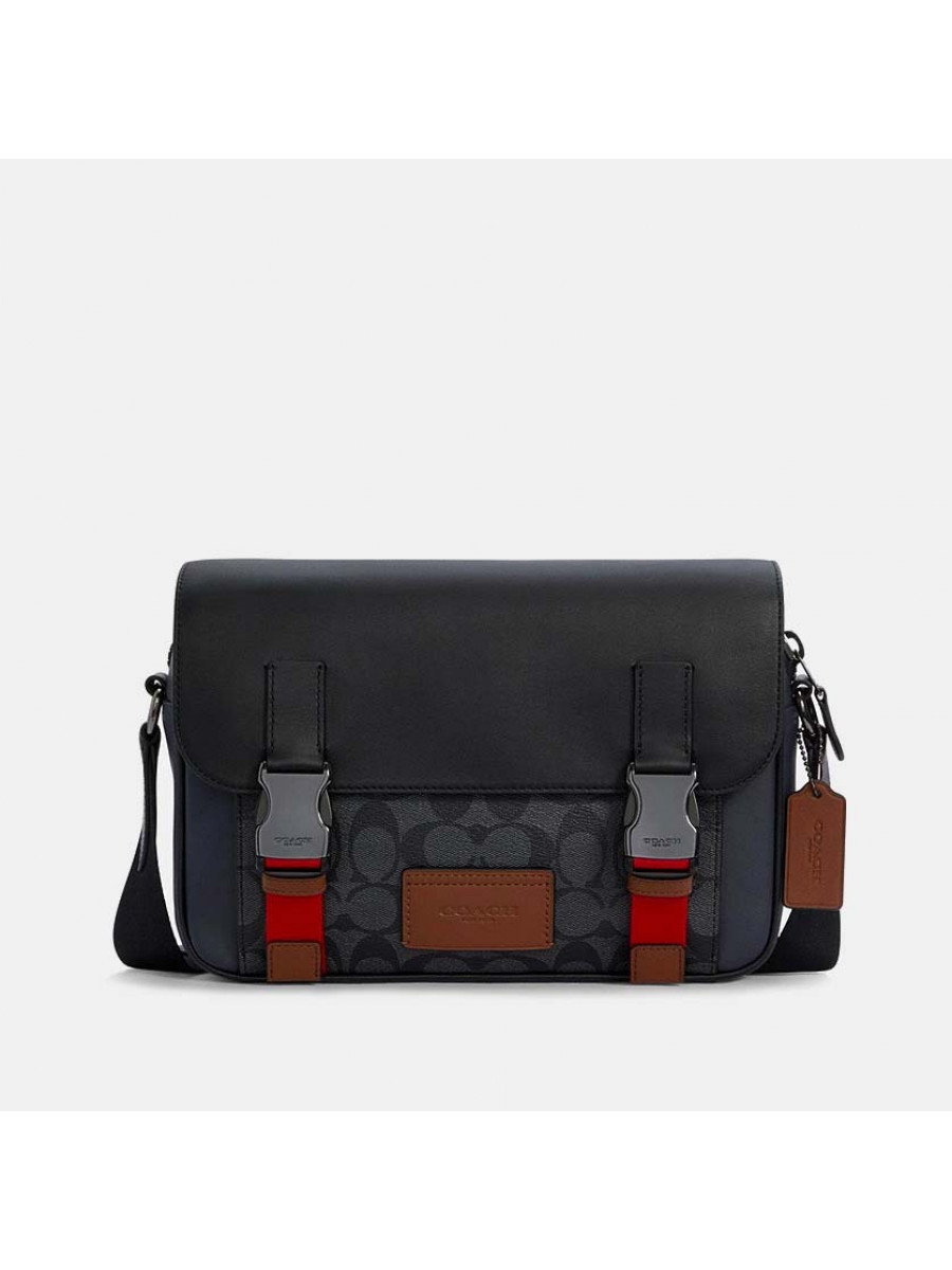 Сумка Coach Track Crossbody In Colorblock (Charcoal/Midnight Multi) Coach