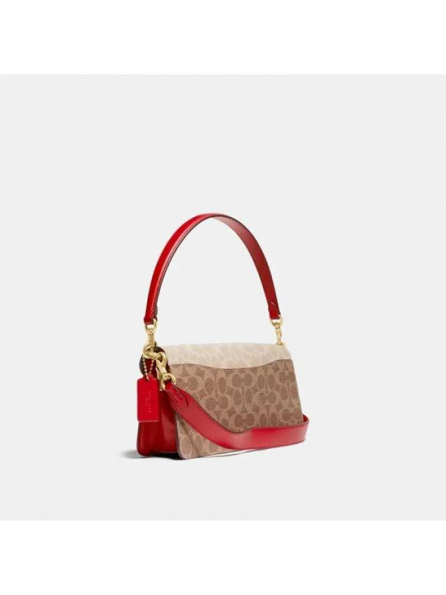 Сумка Coach Tabby Shoulder Bag 26 in Signature Canvas (Electric Red)