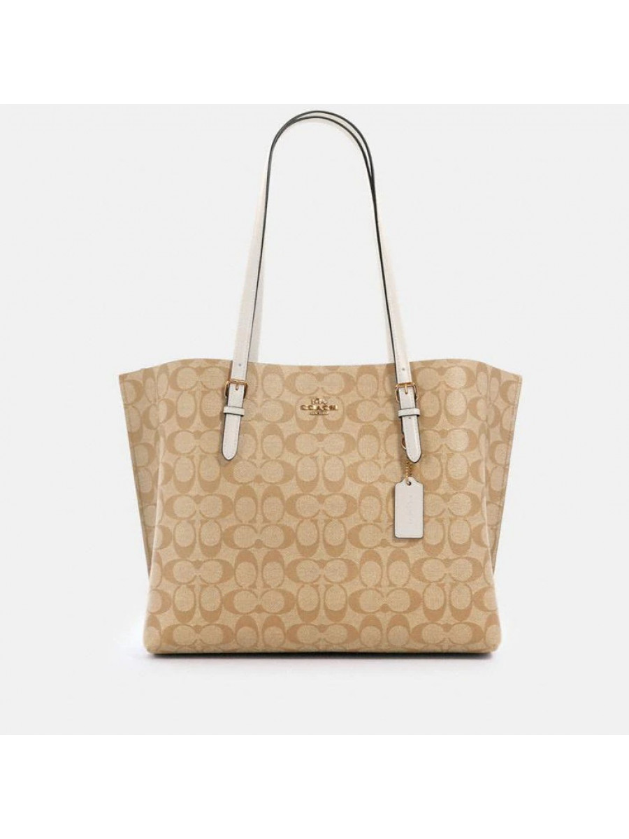 Сумка Coach Mollie Tote In Signature Canvas (Im/Light Khaki Chalk) Coach