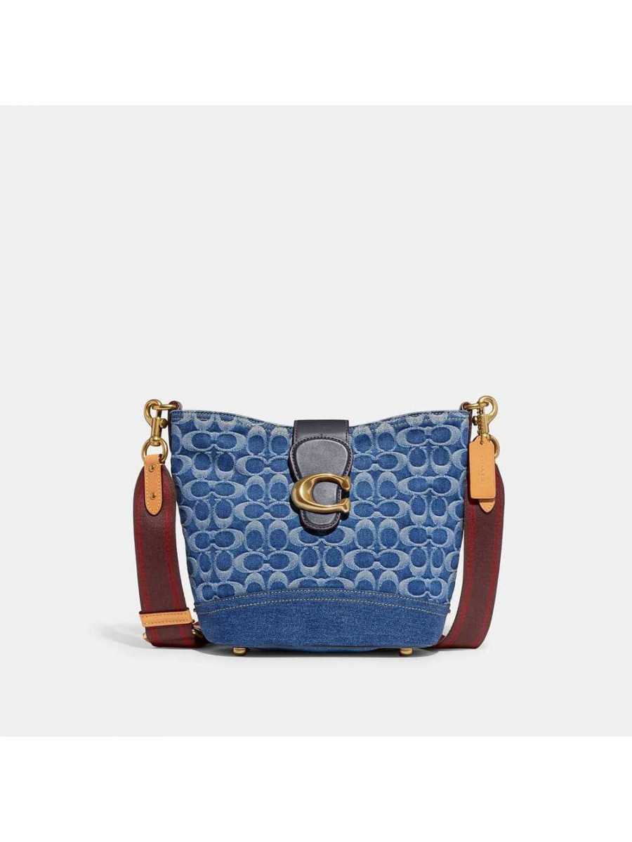 Сумка Coach Tali Bucket Bag In Signature (B4/Indigo Midnight Navy Multi) Coach