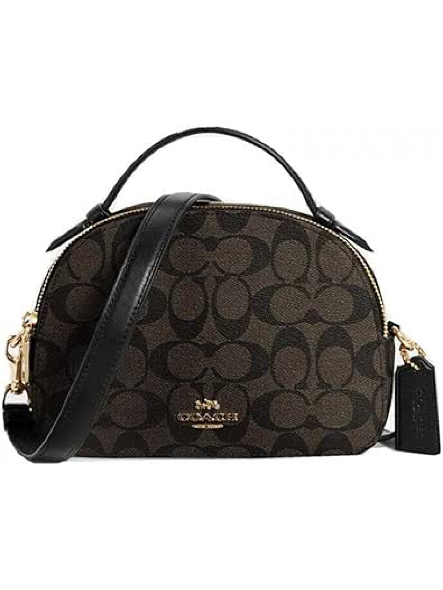 Сумка Coach Serena Satchel In Signature Canvas (Brown/Black) Coach