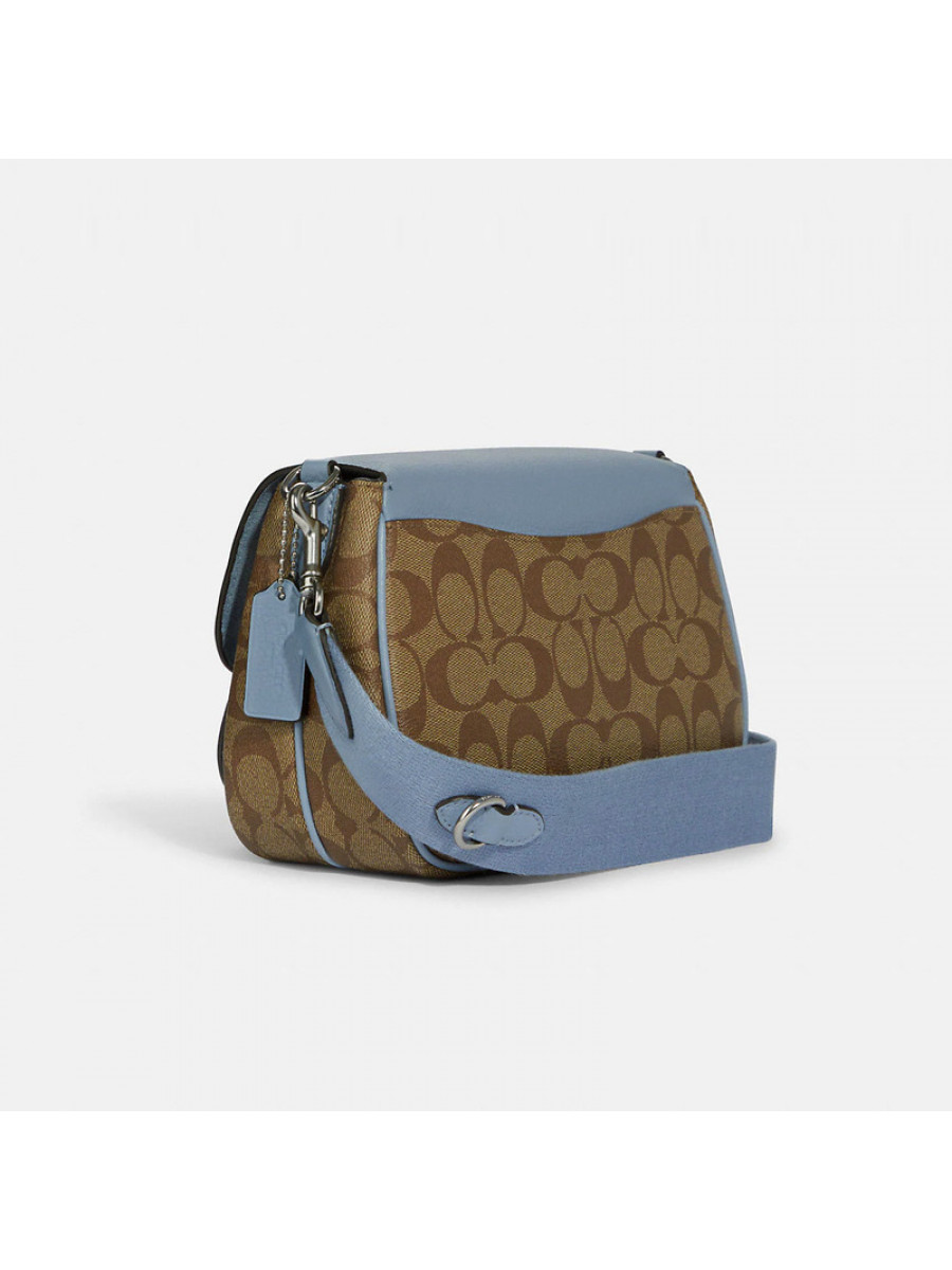 Сумка Coach Lucy Crossbody In Signature Canvas (Khaki/Marble Blue)