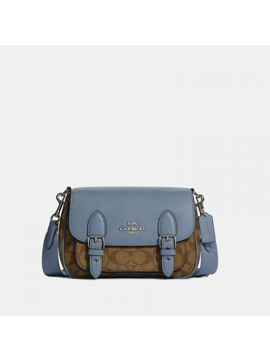 Сумка Coach Lucy Crossbody In Signature Canvas (Khaki/Marble Blue) Coach