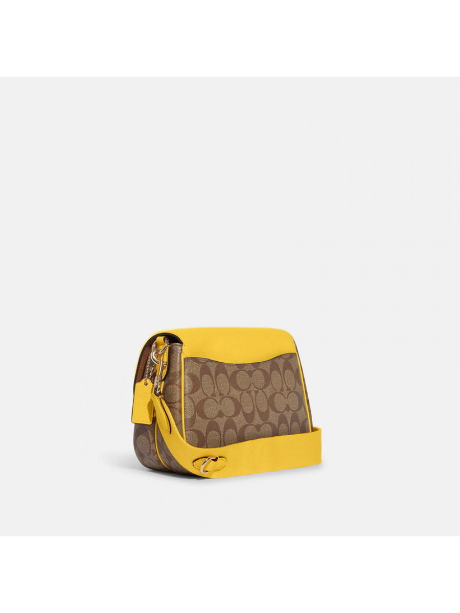 Сумка Coach Lucy Crossbody In Signature Canvas (Khaki/Retro Yellow)