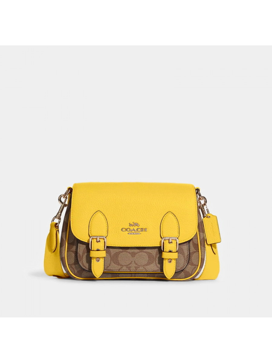 Сумка Coach Lucy Crossbody In Signature Canvas (Khaki/Retro Yellow) Coach