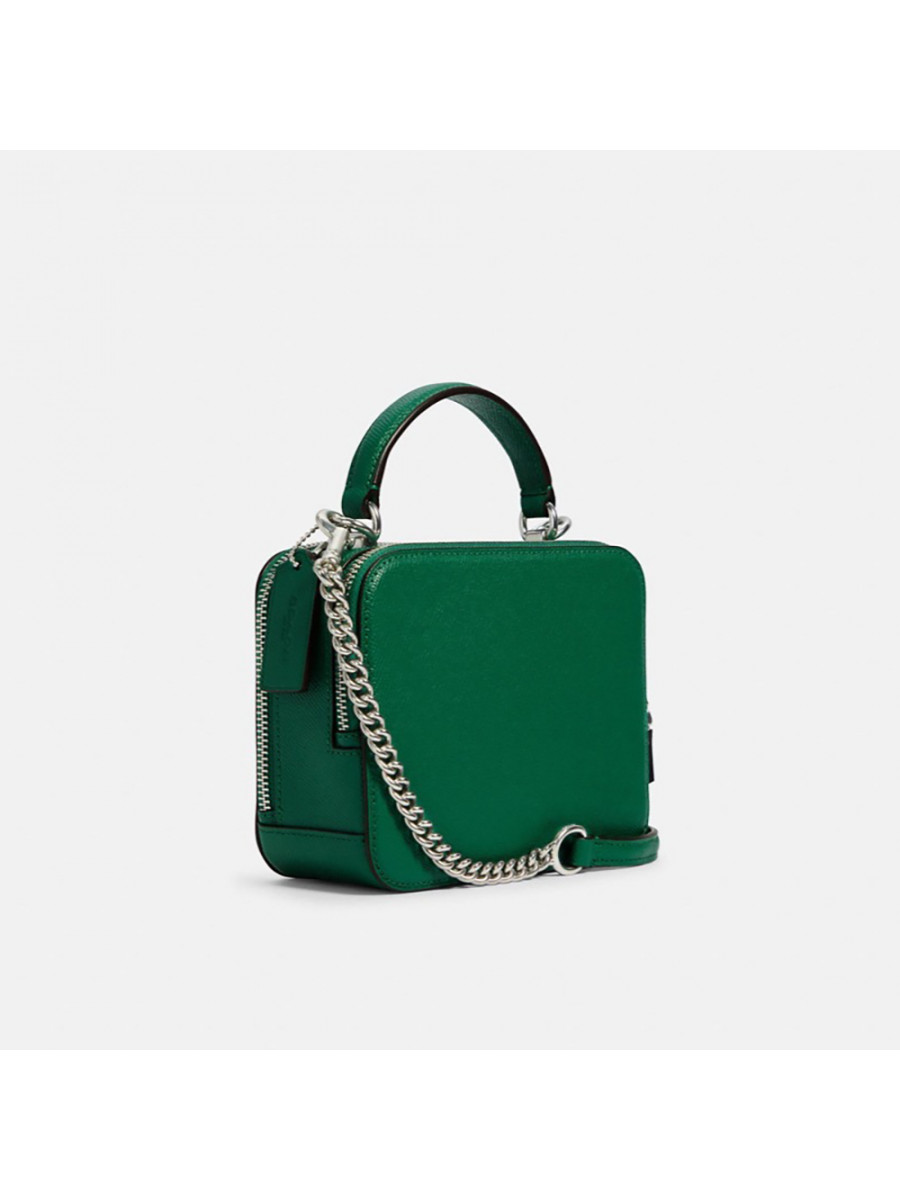 Сумка Coach Crossgrain Leather Box Crossbody in Green