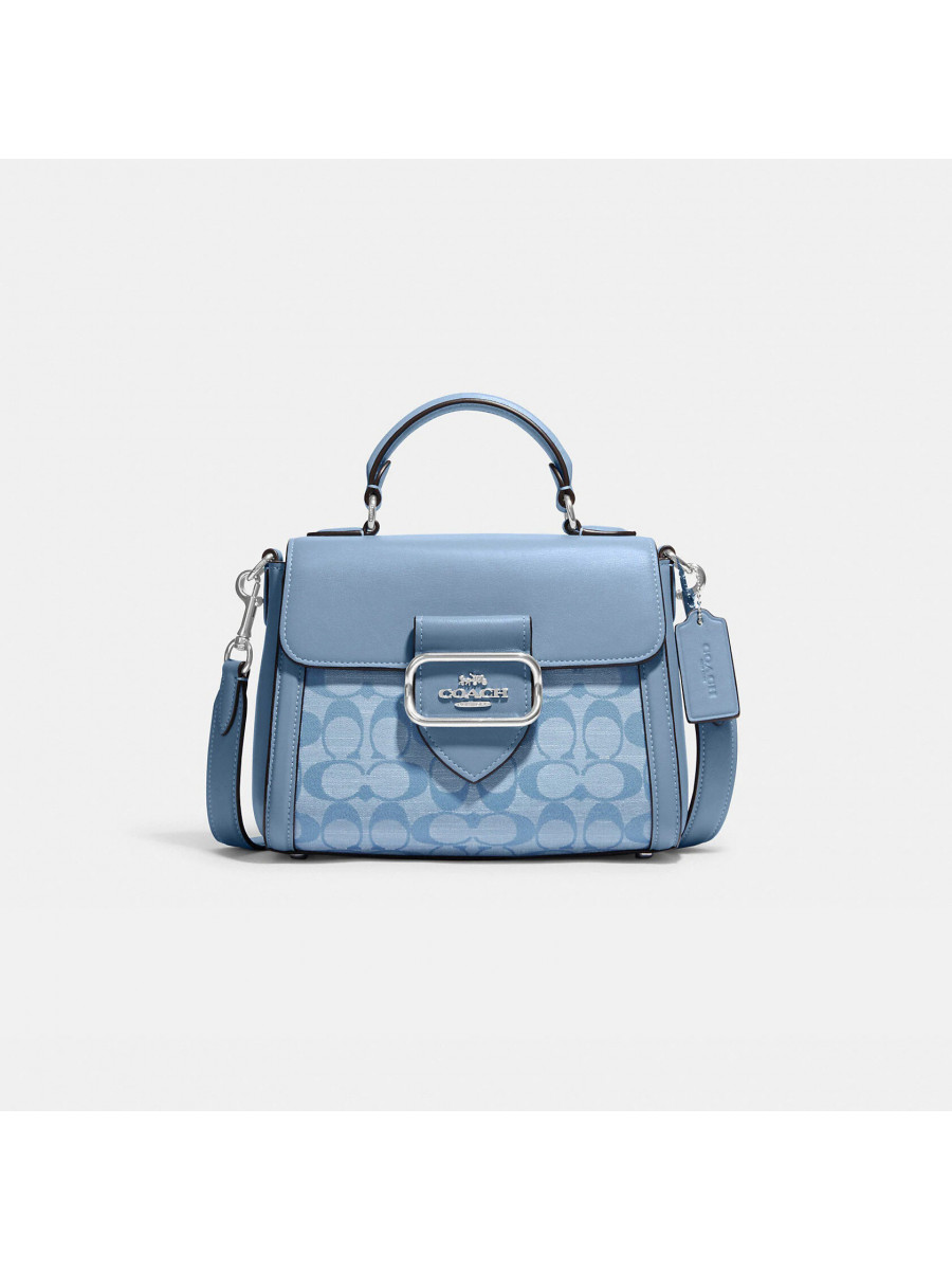 Сумка Coach Morgan Top Handle Satchel In Signature Chambray - Silver/Cornflower Multi Coach