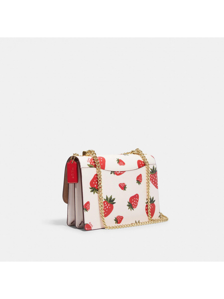 Сумка Coach Klare Crossbody With Wild Strawberry Print - Gold/Chalk Multi