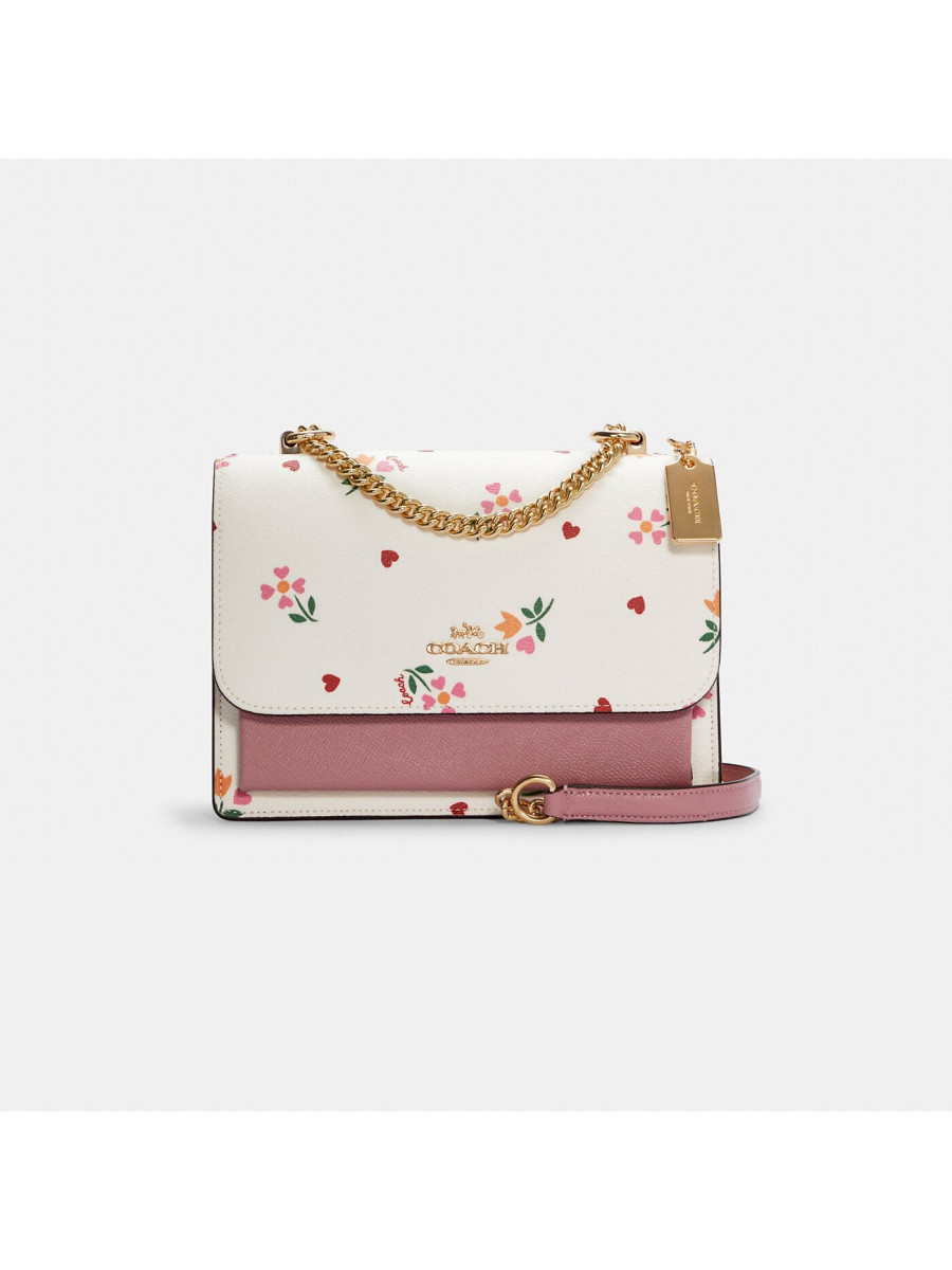 Сумка Coach Klare Crossbody With Heart Petal Print - Gold/Chalk Multi Coach