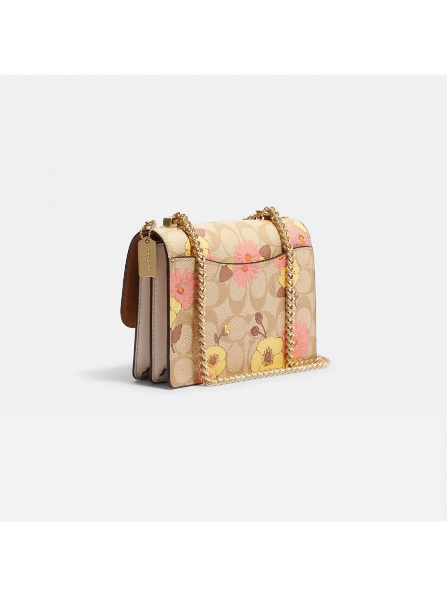 Сумка Coach Mini Klare Crossbody In Signature Canvas With Floral Cluster Print - Gold/Light Khaki Multi