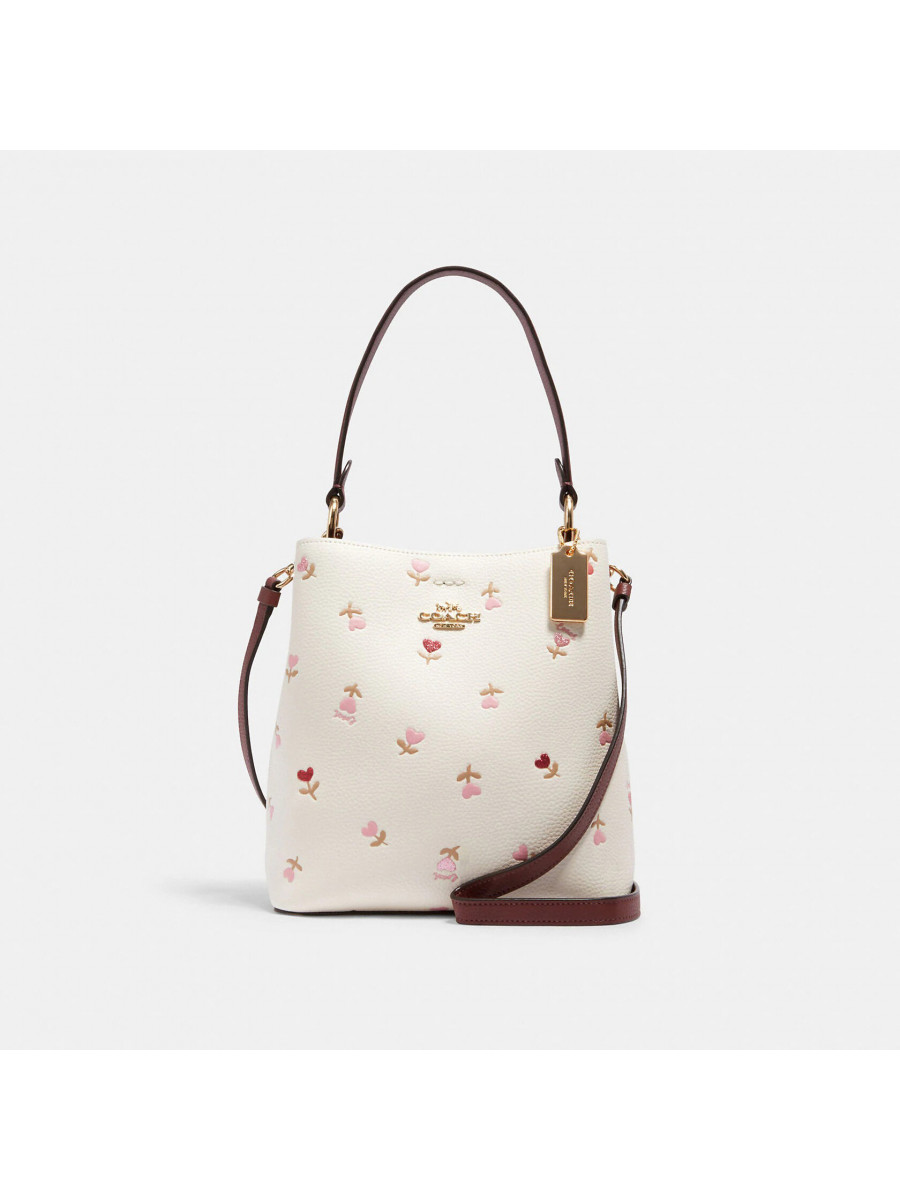 Сумка Coach Small Town Bucket Bag With Heart Floral Print - Im/Chalk Multi/Wine Coach