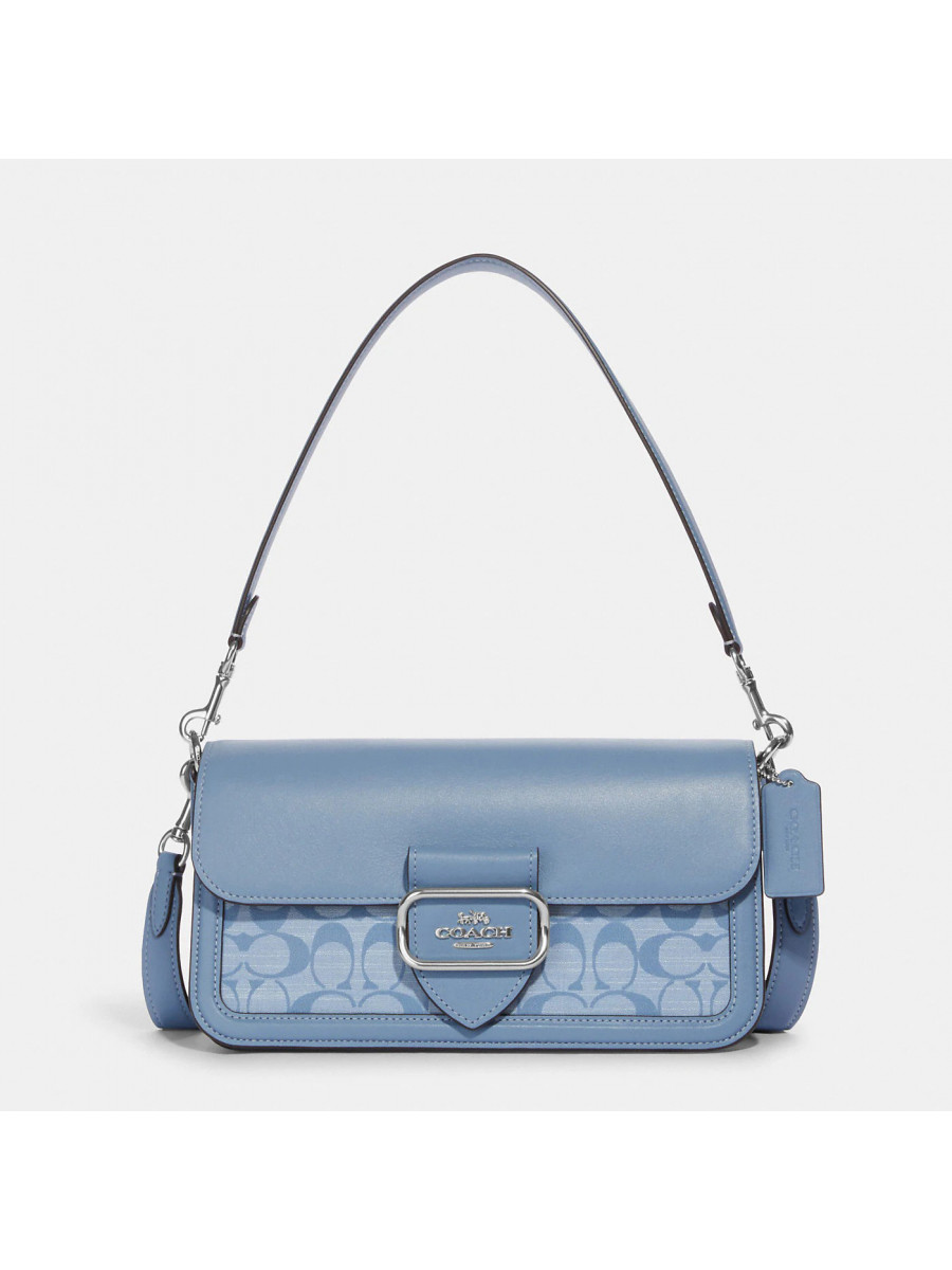 Сумка Coach Morgan Shoulder Bag In Signature Chambray - Silver/Cornflower Multi Coach