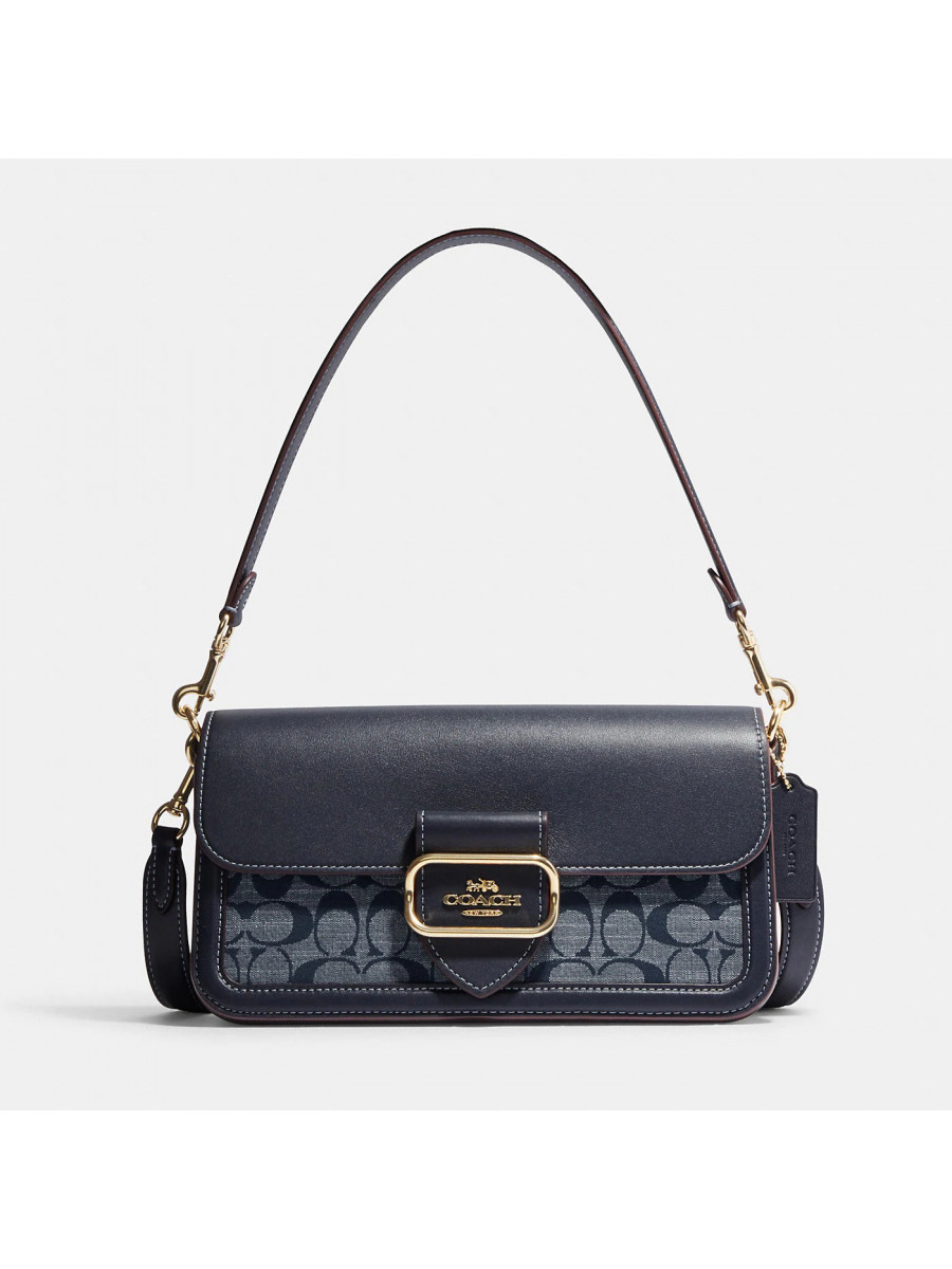 Сумка Coach Morgan Shoulder Bag In Signature Chambray - Gold/Denim Multi Coach