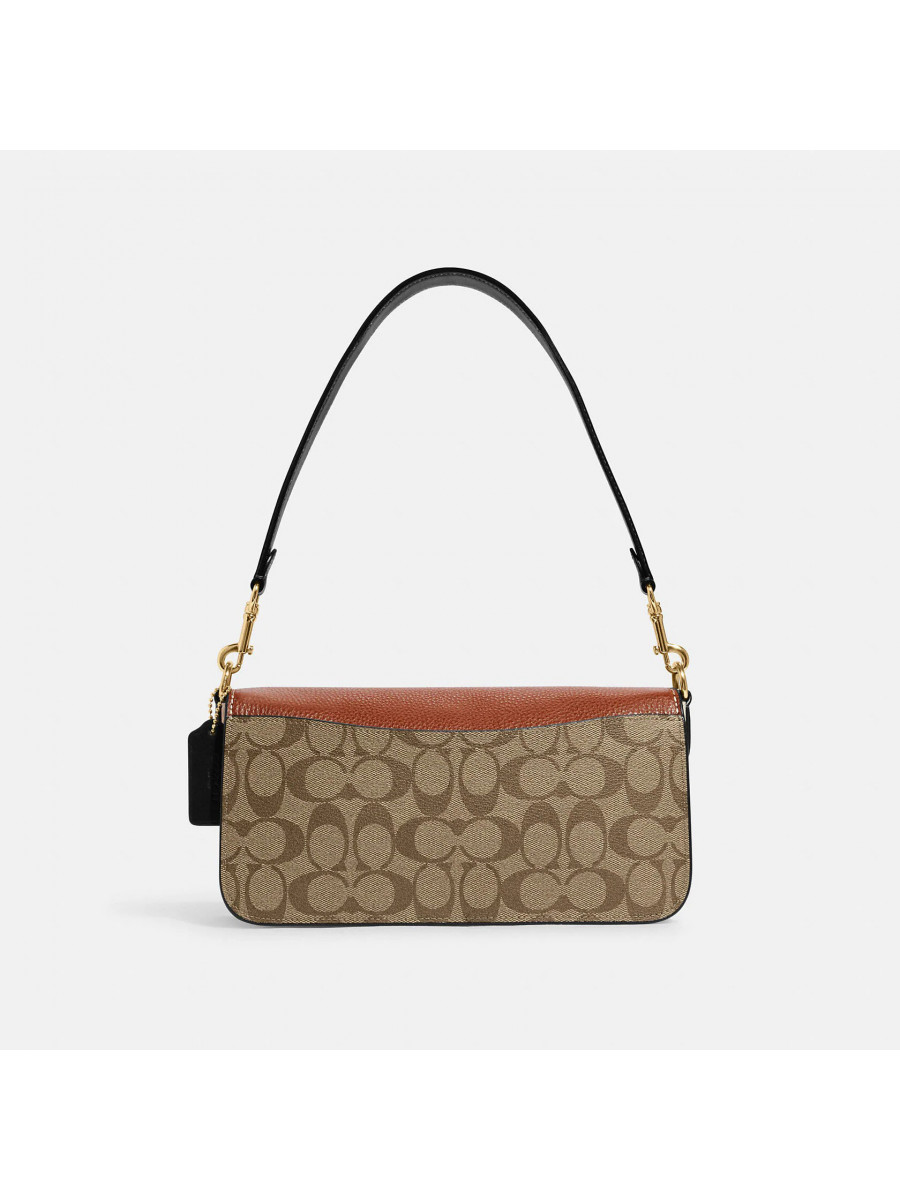 Сумка Coach Morgan Shoulder Bag In Colorblock Signature Canvas - Gold/Khaki Multi