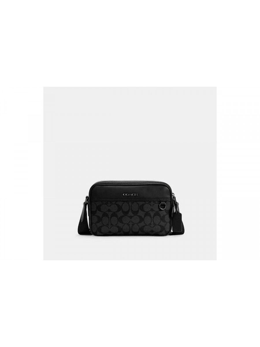 Сумка Coach Graham Crossbody In Signature Canvas - Gunmetal/Charcoal/Black Coach