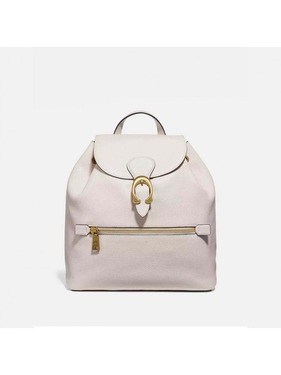 Рюкзак Coach Evie Backpack In Signature Canvas (White)(Золото) Coach