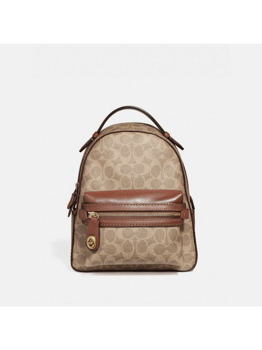 Рюкзак Coach Campus Backpack 23 In Signature Canvas (Tan Rust/Brass) Coach