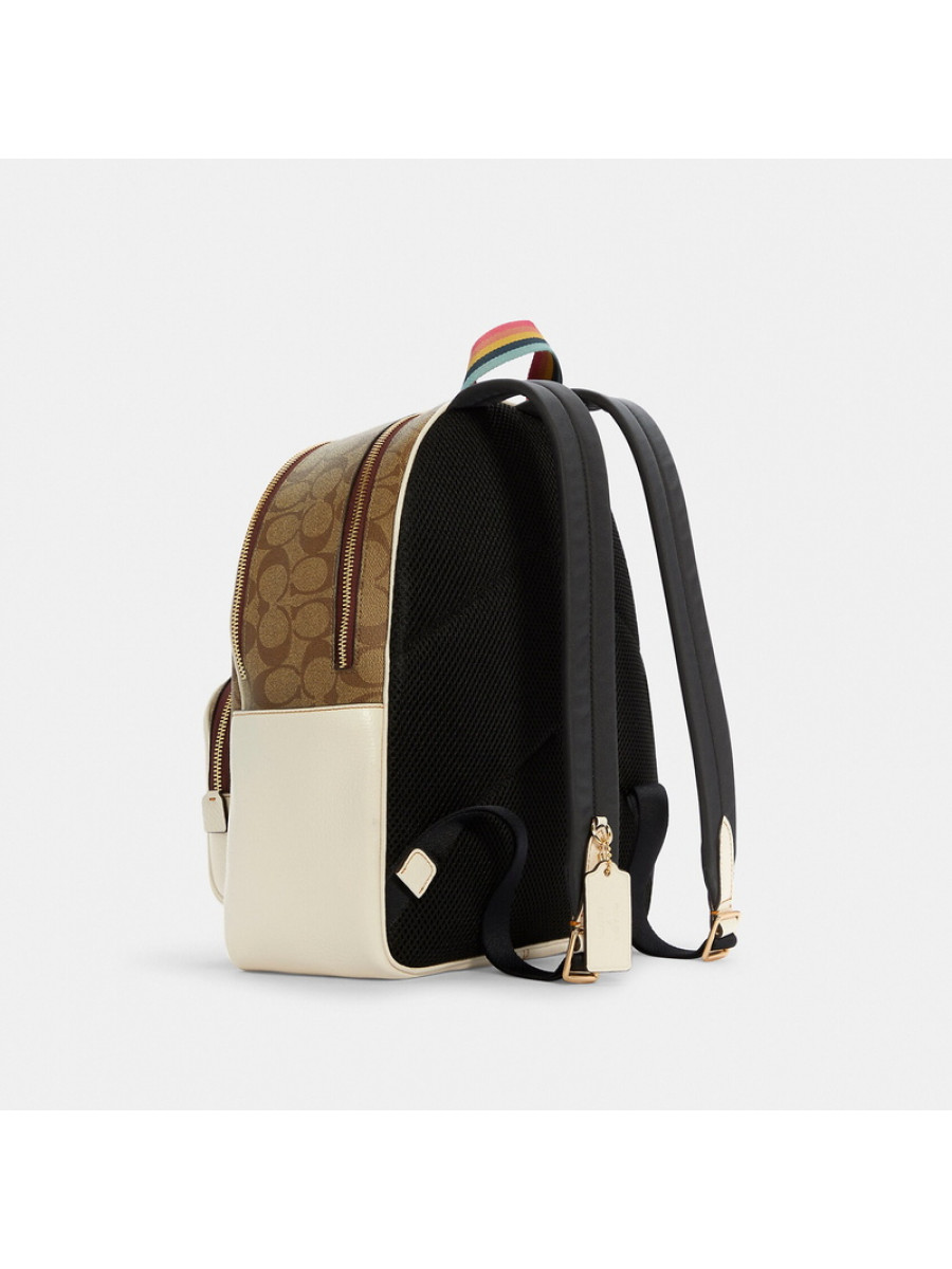 Рюкзак Coach X Peanuts Court Backpack In Signature Canvas With Varsity Patches