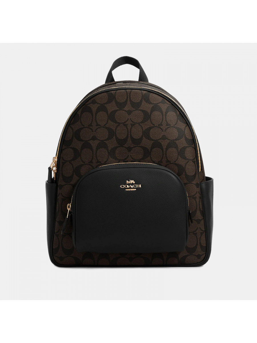 Рюкзак Coach Court Backpack In Signature Canvas – Brown/Black Coach