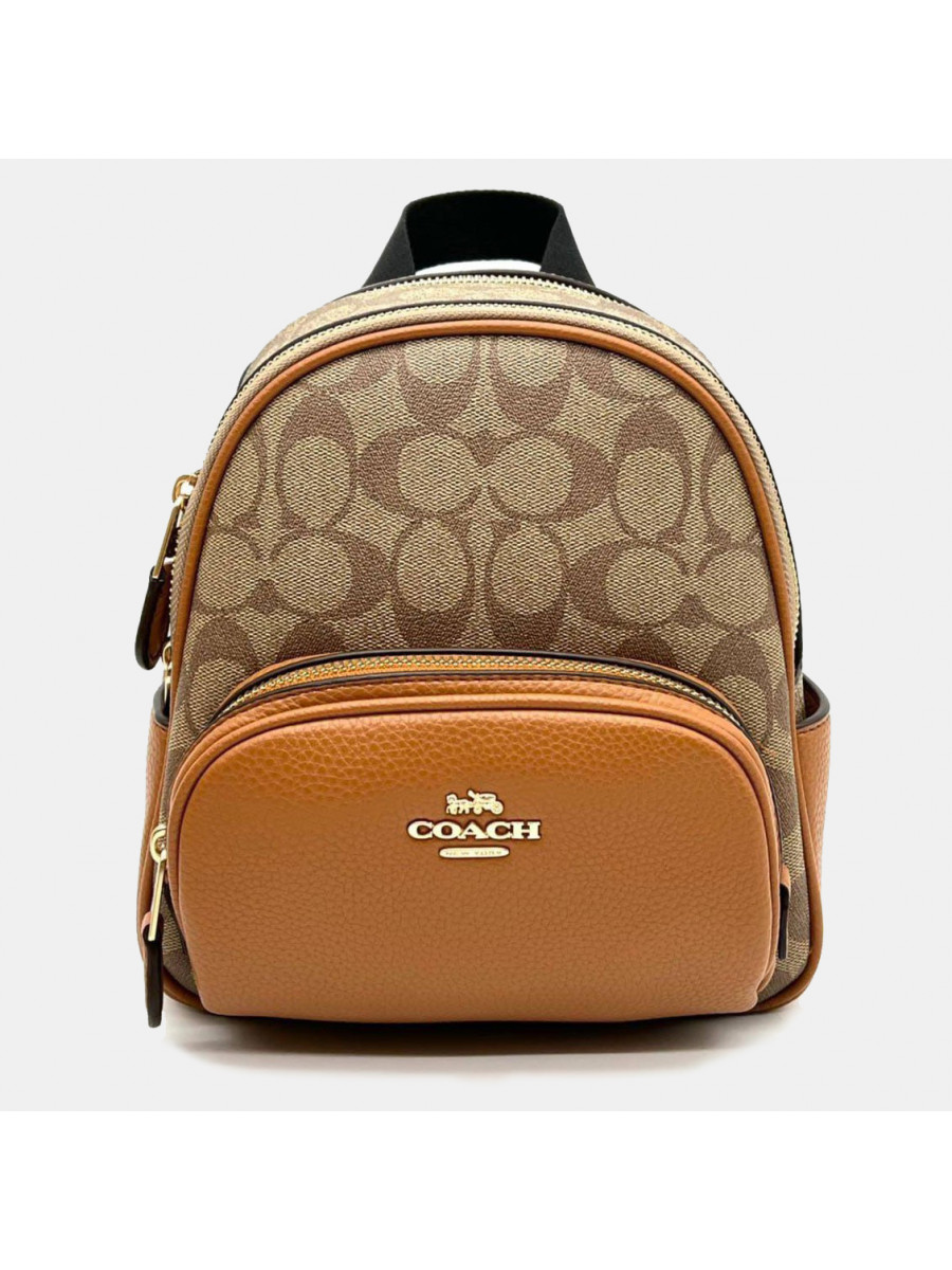 Рюкзак Coach Mini Court Backpack In Signature Canvas - Im/Khaki Multi Coach