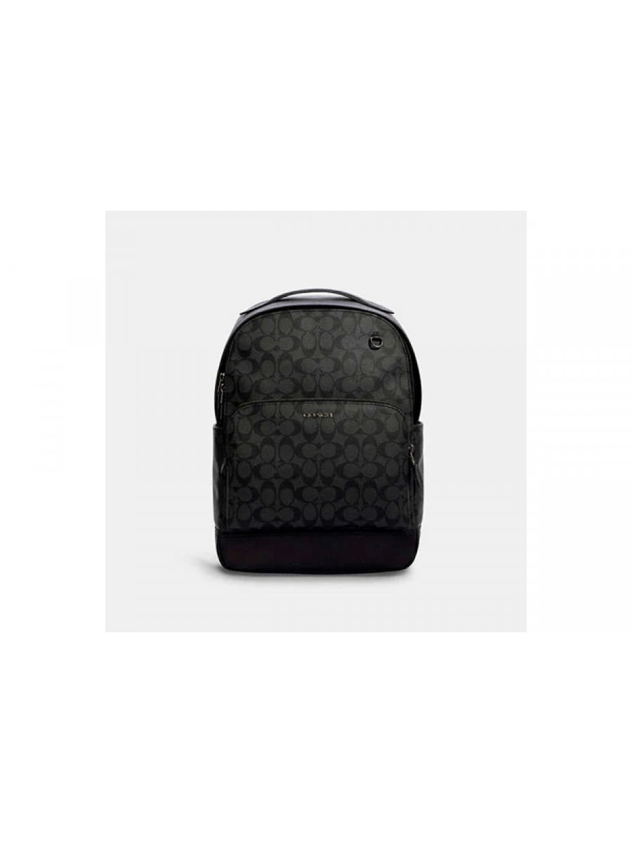 Рюкзак Coach Graham Backpack In Signature Canvas - Gunmetal/Charcoal/Black Coach