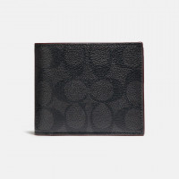 Coach - Кошелёк Coach 3 In 1 Wallet In Signature Canvas - Black/Oxblood