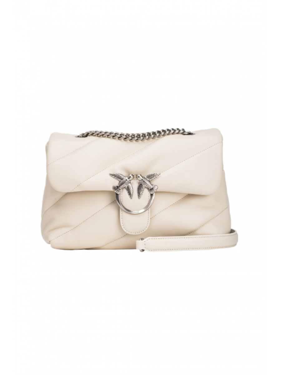 Сумка CLASSIC LOVE BAG PUFF MAXI QUILT – white silver Pinko