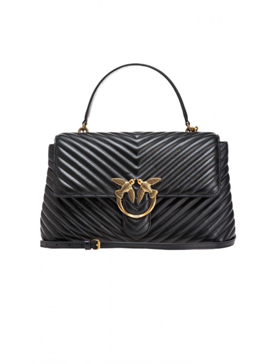 Сумка BIG LADY LOVE BAG PUFF CHEVRON — black Pinko