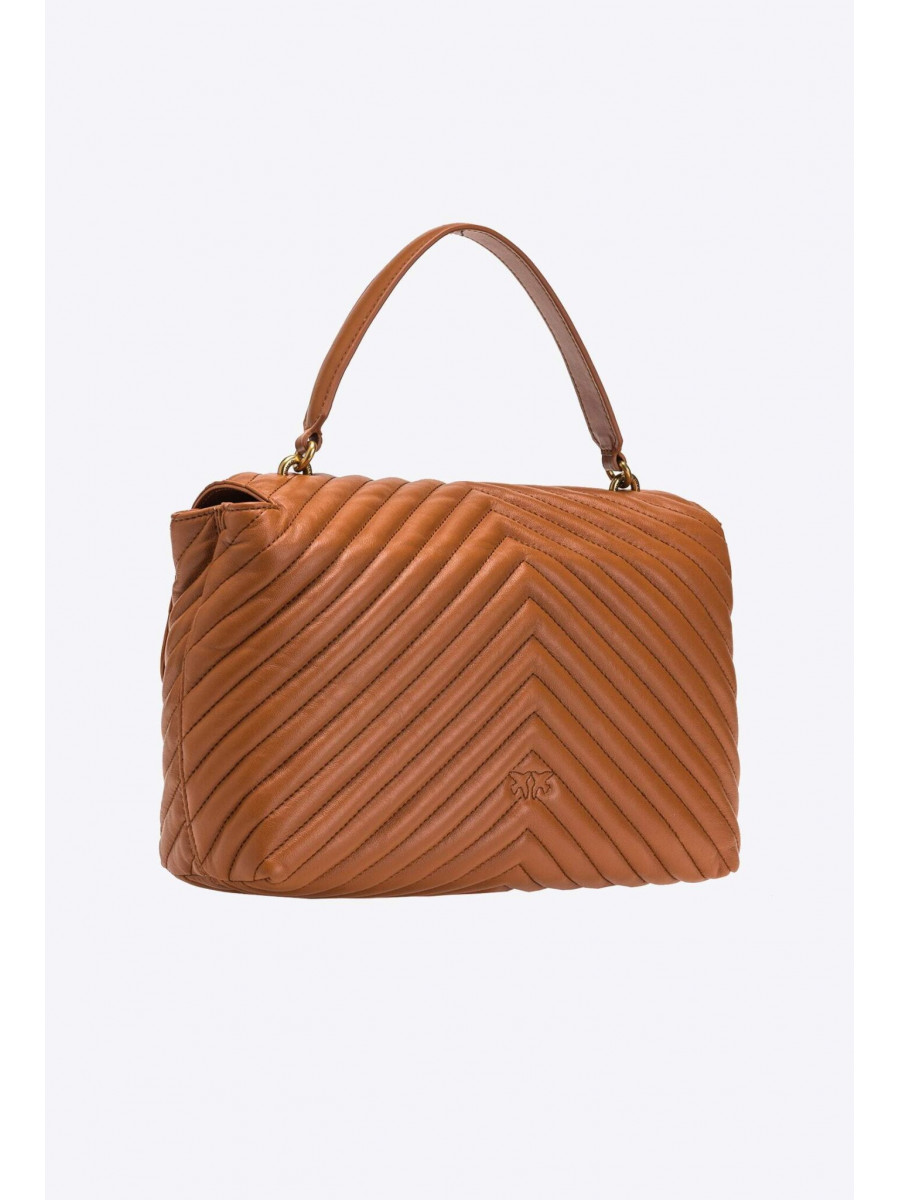 Сумка BIG LADY LOVE BAG PUFF CHEVRON — cognac-antique gold